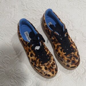 Steve Madden Tux Animal Print Sneakers with Black Accents